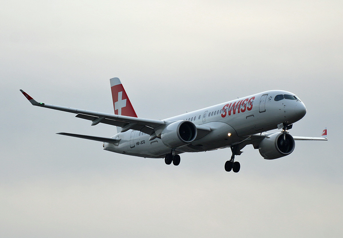 Swiss, Airbus A 220-300, HB-JCQ, TXL, 15.02.2020