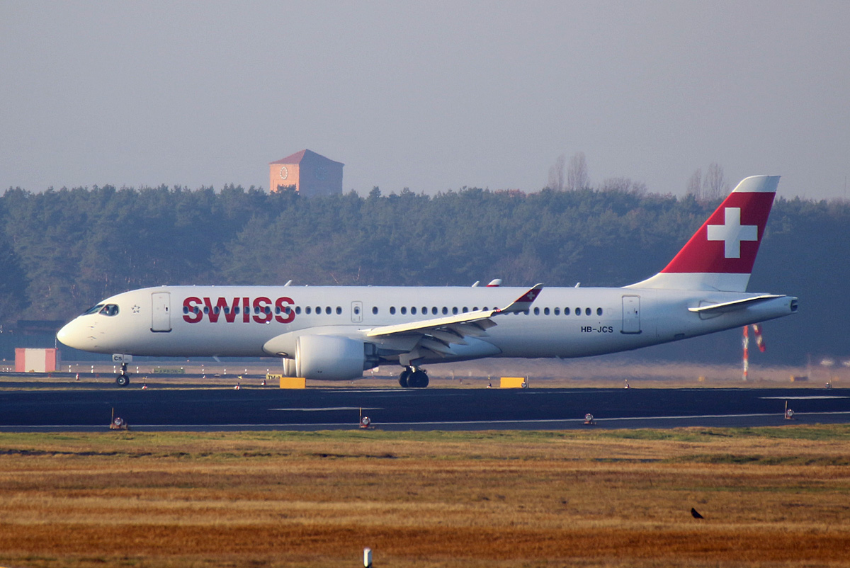 Swiss, Airbus A 220-300, HB-JCS, TXL, 20.12.2019