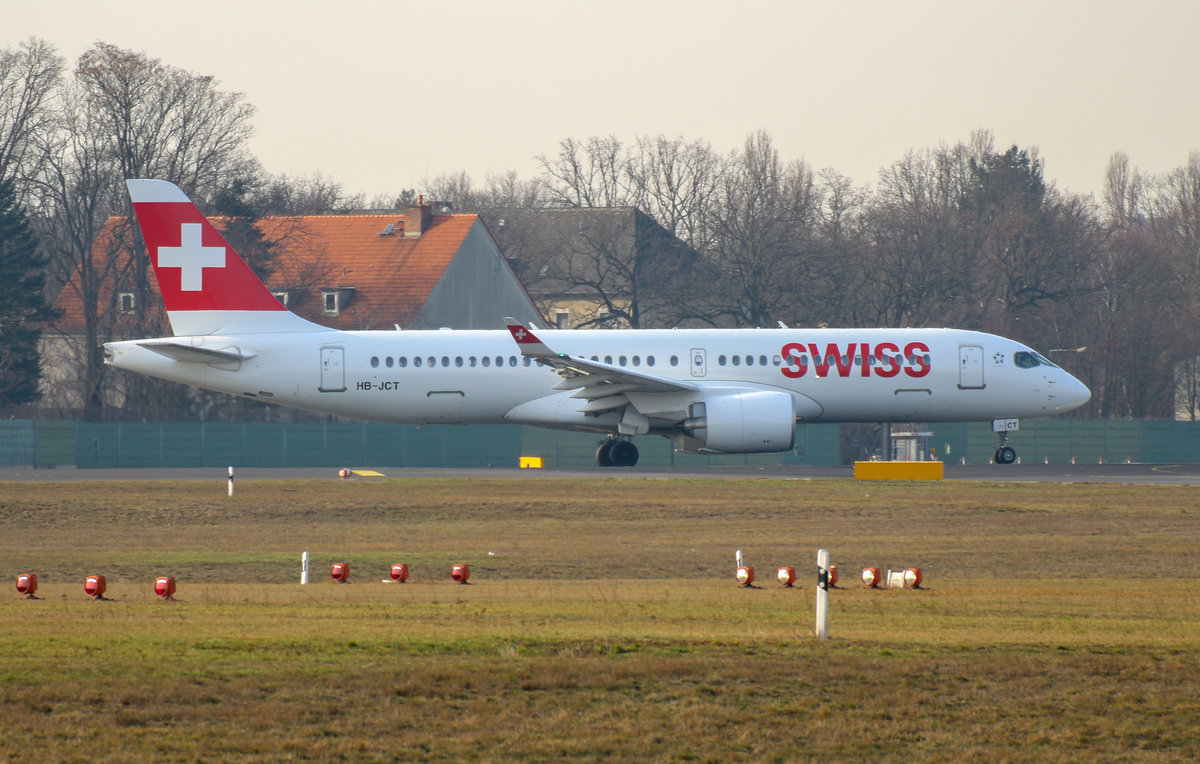 Swiss, Airbus A 220-300, HB-JCT, TXL, 17.02.2019