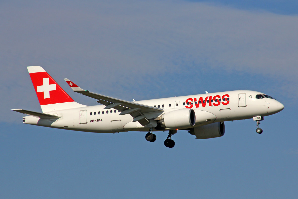 SWISS Global Air Lines, HB-JBA, Bombardier CS-100,  Kanton Zrich , 29.September 2016, ZRH Zrich, Switzerland.