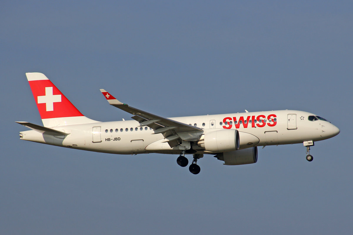 SWISS Global Air Lines, HB-JBD, Bombardier CS-100, 25.März 2017, ZRH Zürich, Switzerland.