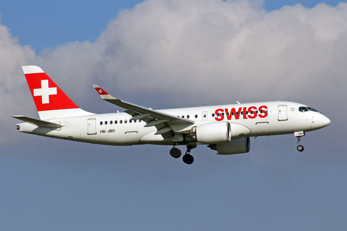 SWISS Global Air Lines, HB-JBD, Bombardier CS-100, 03.November 2017, ZRH Zürich.