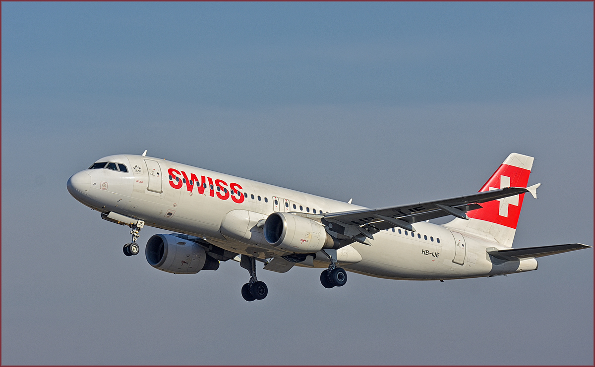 SWISS HB-IJE; Airbus A320; Maribor Flughafen MBX, Trainingsflug; 18.2.2019