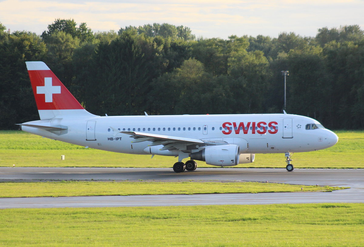 Swiss, HB-IPT, MSN 727, Airbus A 319-112,20.08.2017, HAM-EDDH, Hamburg, Germany (Name: Grand Saconnex) 