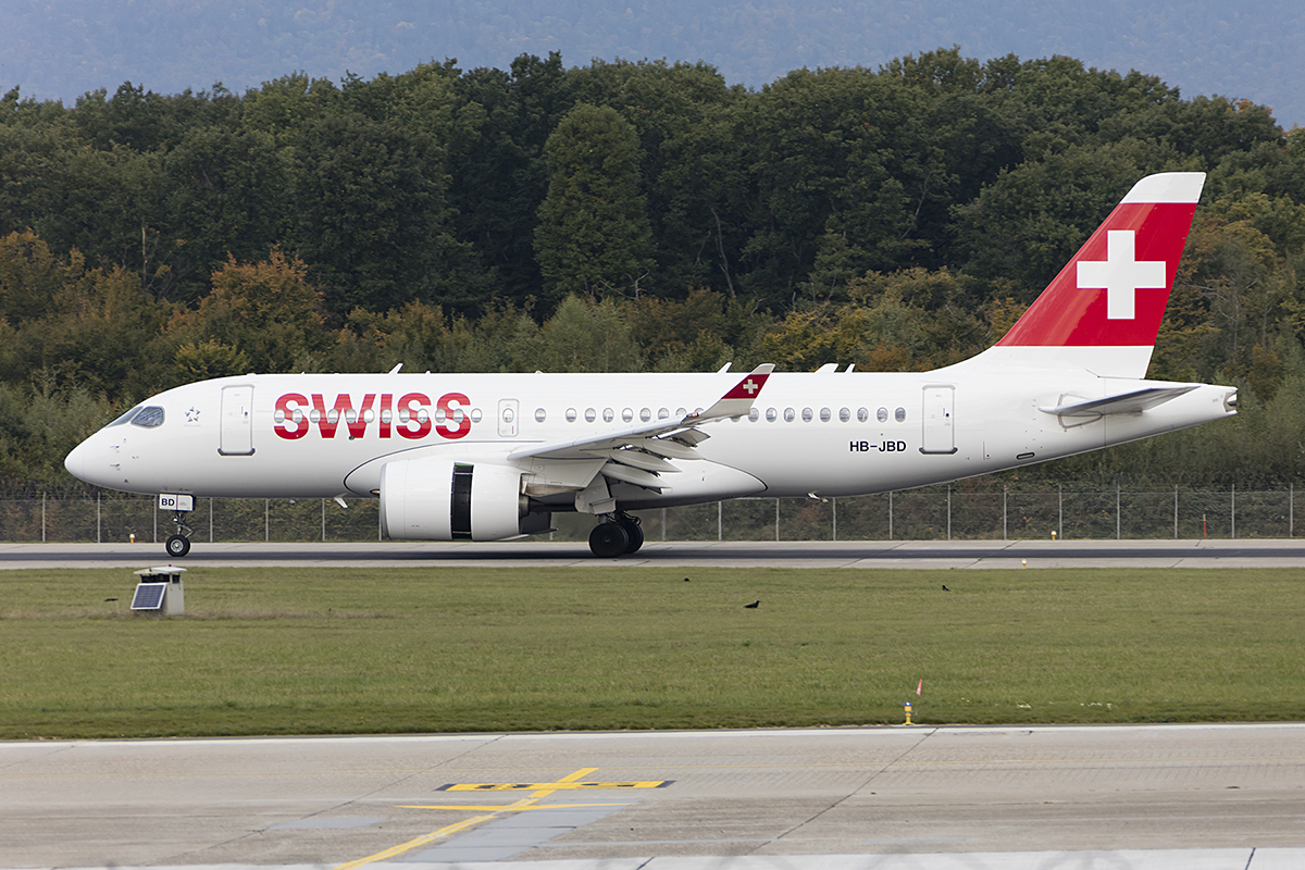 Swiss, HB-JBD, Bombardier, CS-100, 24.09.2017, GVA, Geneve, Switzerland 



