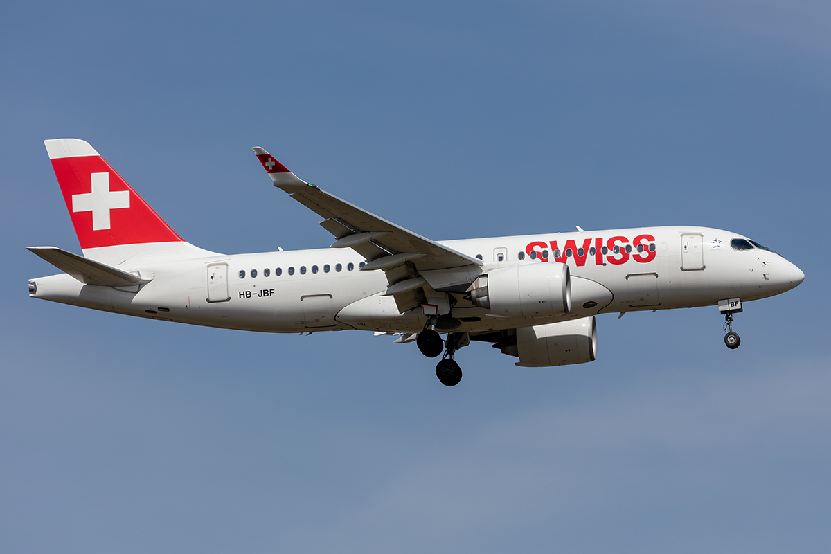 Swiss, HB-JBF, Bombardier, CS-100, 22.04.2021, FRA, Frankfurt, Germany