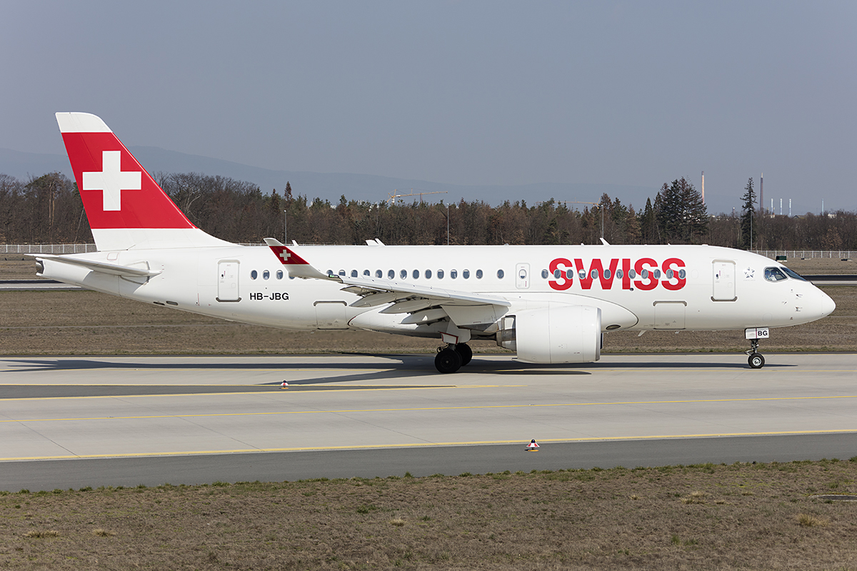 Swiss, HB-JBG, Bombardier, CS-100, 31.03.2019, FRA, Frankfurt, Germany 


