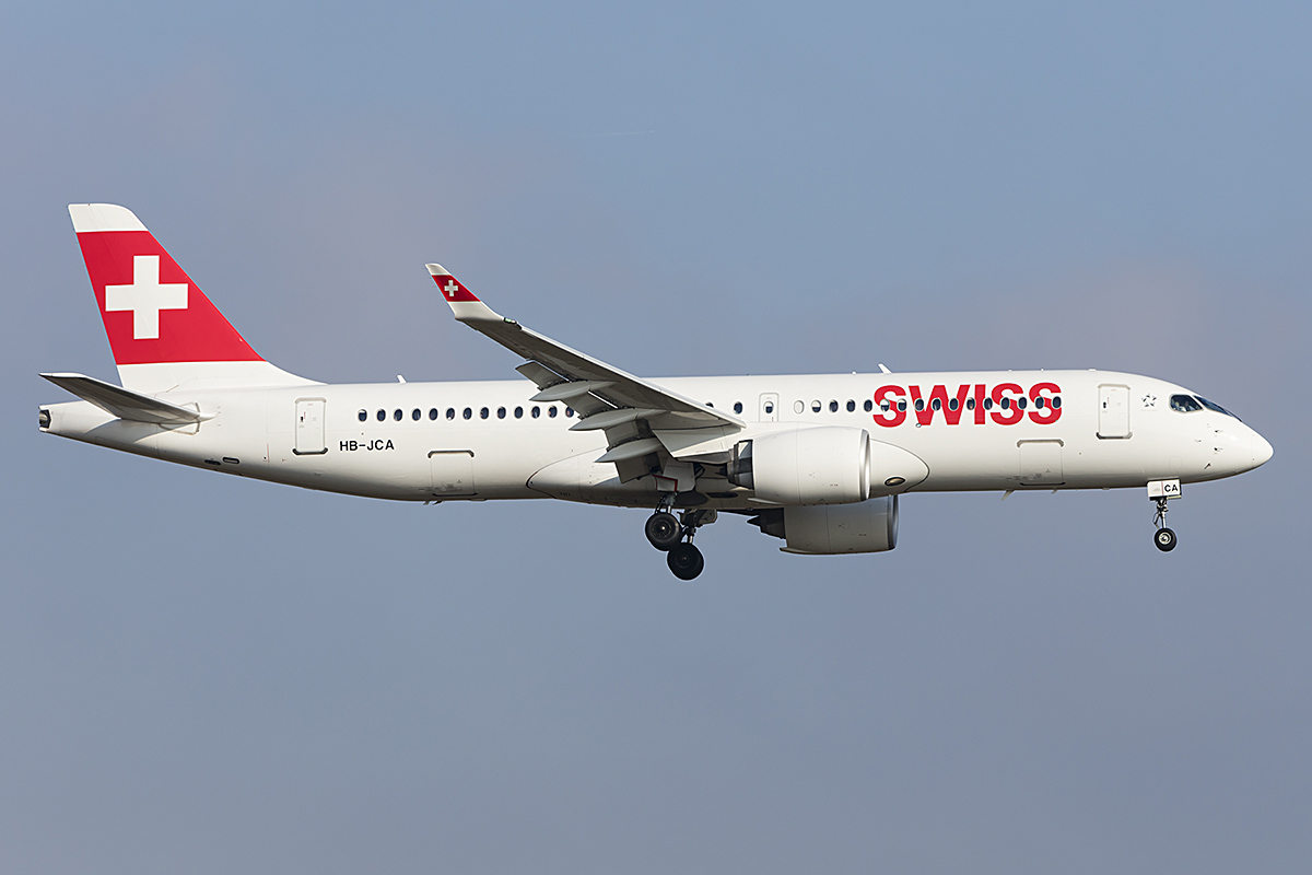Swiss, HB-JCA, Bombardier, CS-300, 19.01.2019, ZRH, Zürich, Switzerland 



