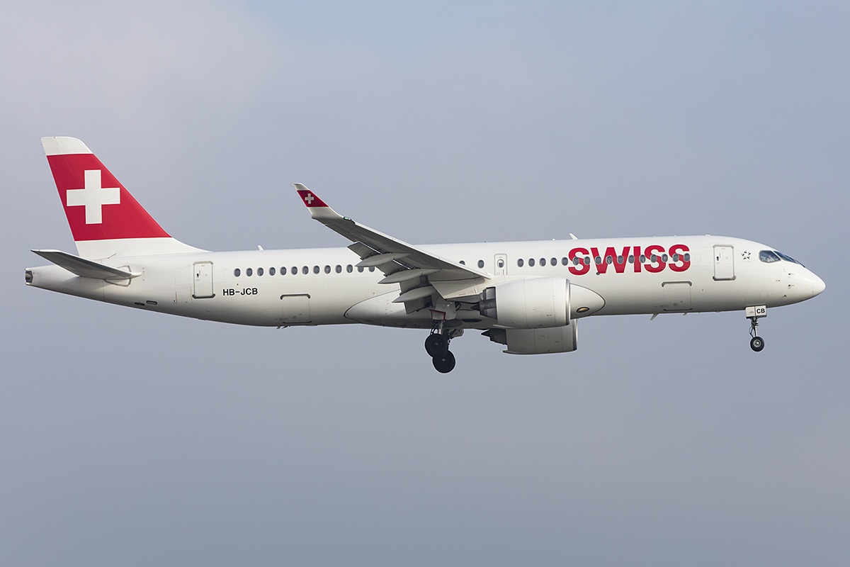 Swiss, HB-JCB, Bombardier, CS-300, 19.01.2019, ZRH, Zürich, Switzerland 




