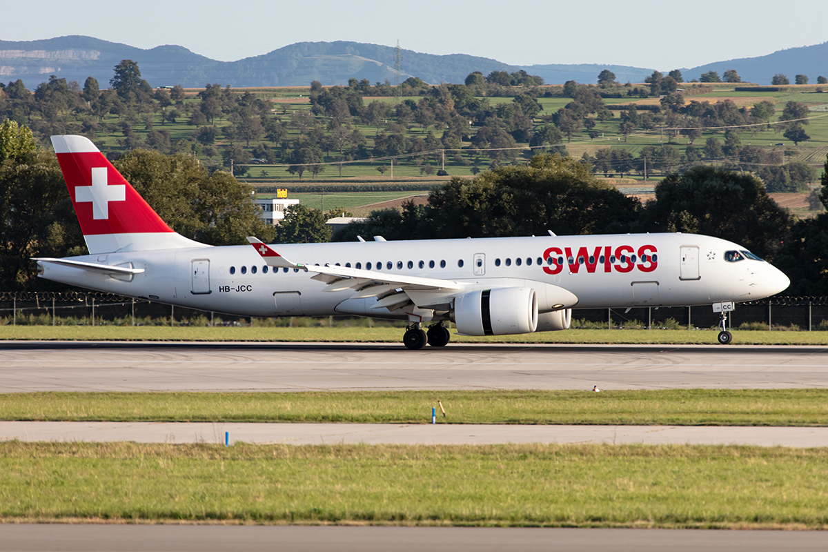 Swiss, HB-JCC, Airbus, A220-300, 12.09.2019, STR, Stuttgart, Germany



