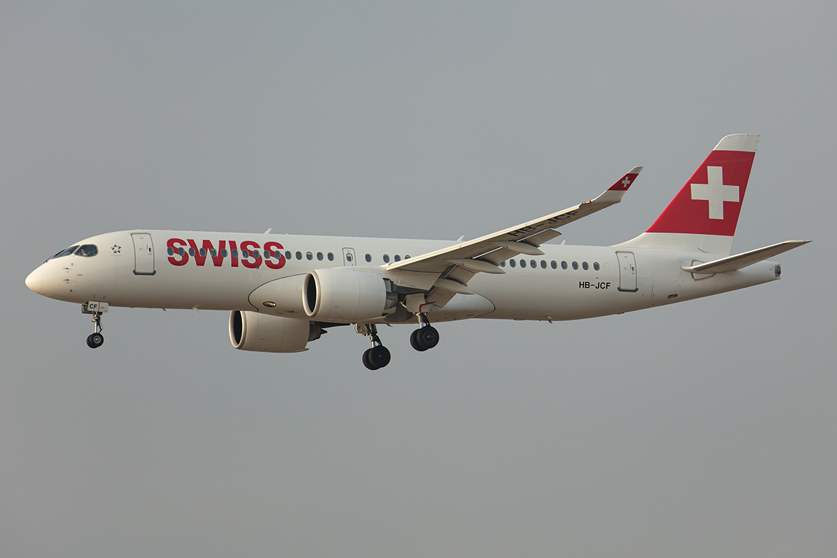 Swiss, HB-JCF, Airbus, A220-300, 21.01.2020, ZRH, Zürich, Switzerland





