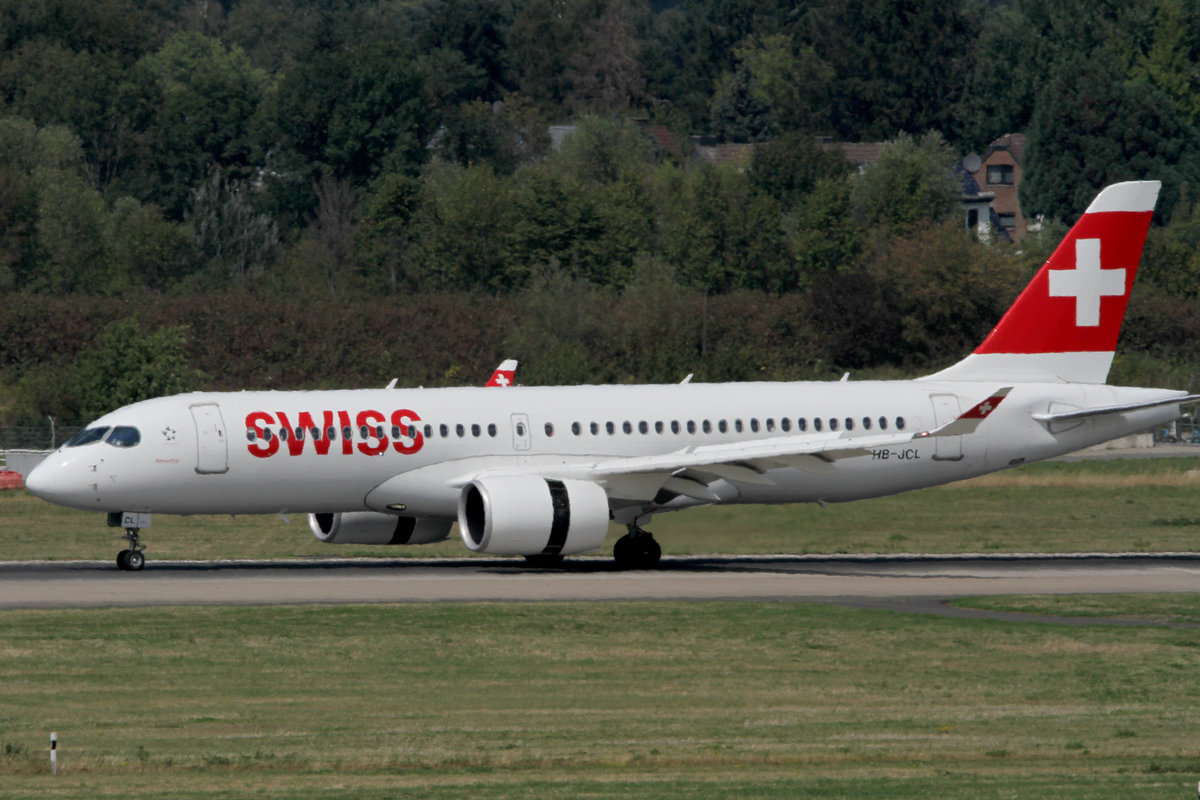 Swiss, HB-JCL  Winterthur , Airbus (Bombardier), A 220-300 (C-Series CS-300), DUS-EDDL, Düsseldorf, 21.08.2019, Germany 