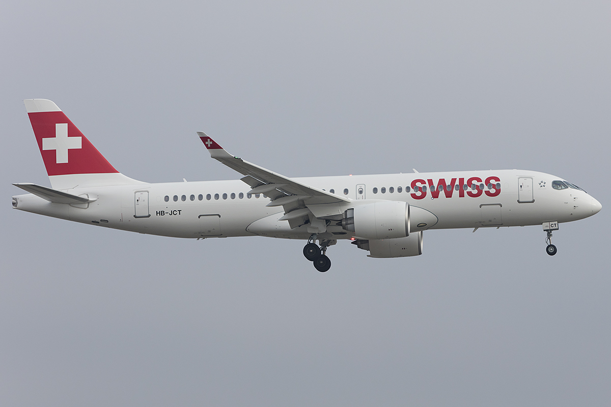 Swiss, HB-JCT, Airbus, A220-300, 19.01.2019, ZRH, Zürich, Switzerland 



