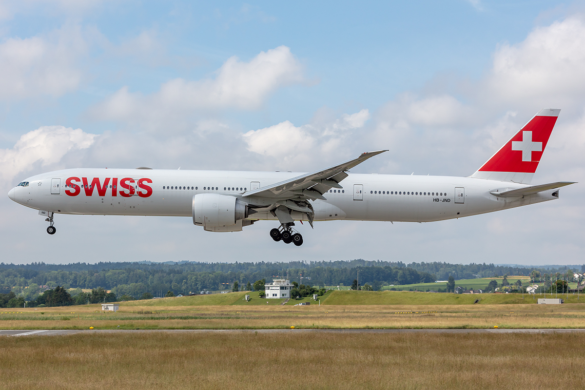Swiss, HB-JND, Boeing, B777-3DE-ER, 26.06.2021, ZRH, Zürich, Switzerland