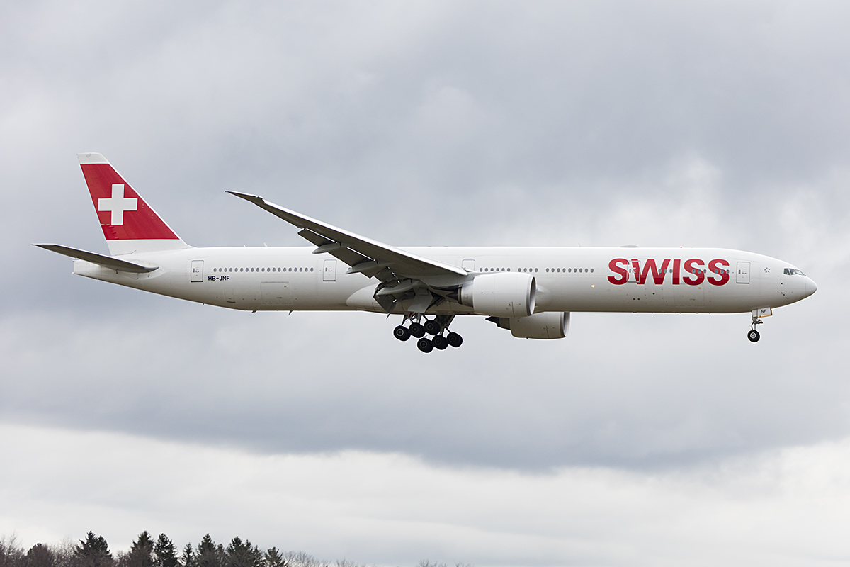 Swiss, HB-JNF, Boeing, B777-3DE-ER, 21.01.2018, ZRH, Zürich, Switzerland 


