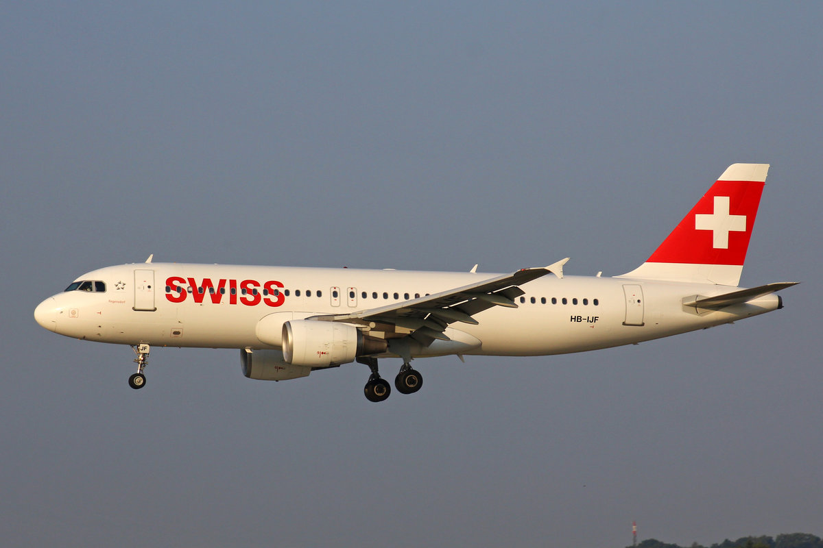 SWISS International Air Lines, HB-IJF, Airbus A320-214,  Regensdorf , 31.August 2016, ZRH Zrich, Switzerland.