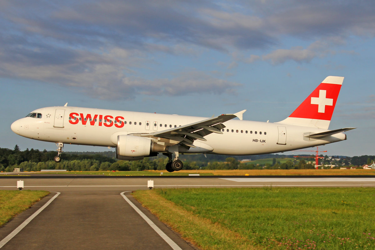 Swiss International Air Lines, HB-IJK, Airbus A320-214, msn: 596,  Murten , 01.August 2019, ZRH Zürich, Switzerland.
