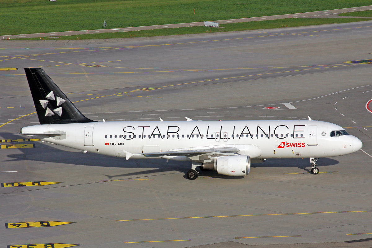 SWISS International Air Lines, HB-IJN, Airbus A320-214,  Crans Montana , msn: 643, 14.April 2018, ZRH Zürich, Switzerland.