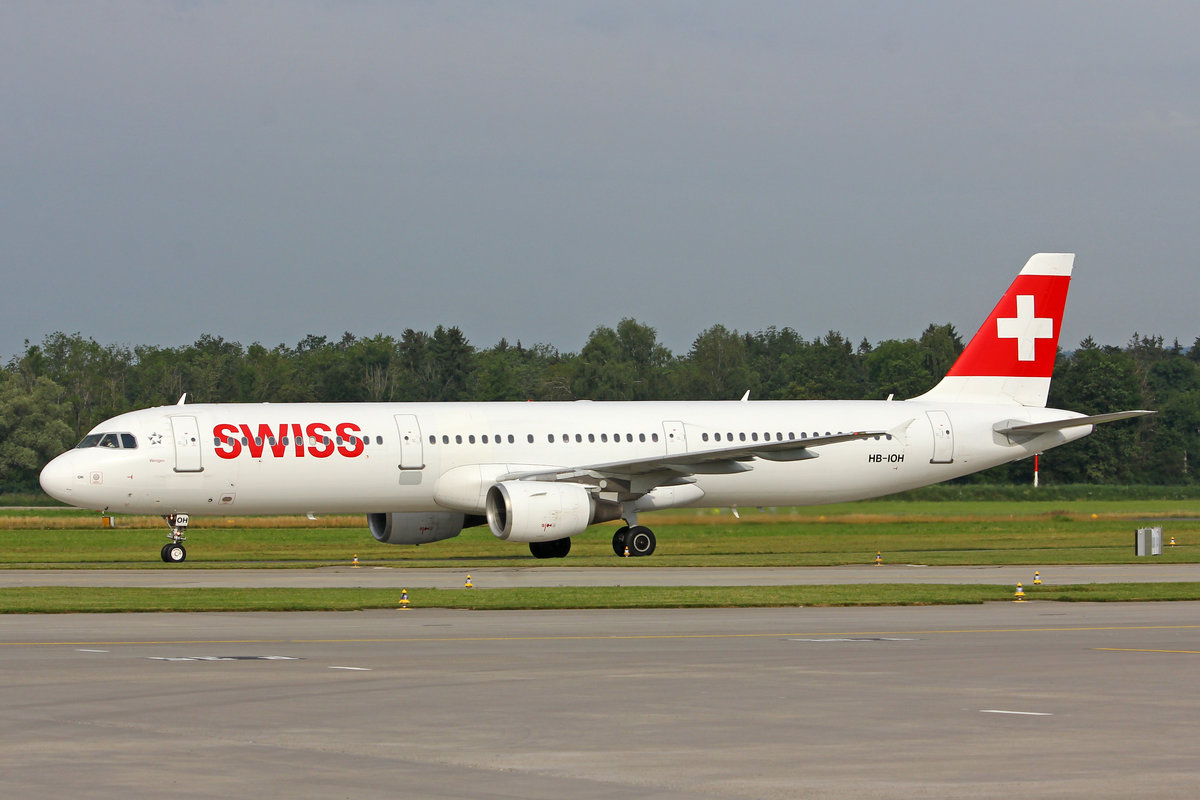 SWISS International Air Lines, HB-IOH, Airbus A321-111, msn: 664,  Wengen , 06.Juli 2019, ZRH Zürich, Switzerland.