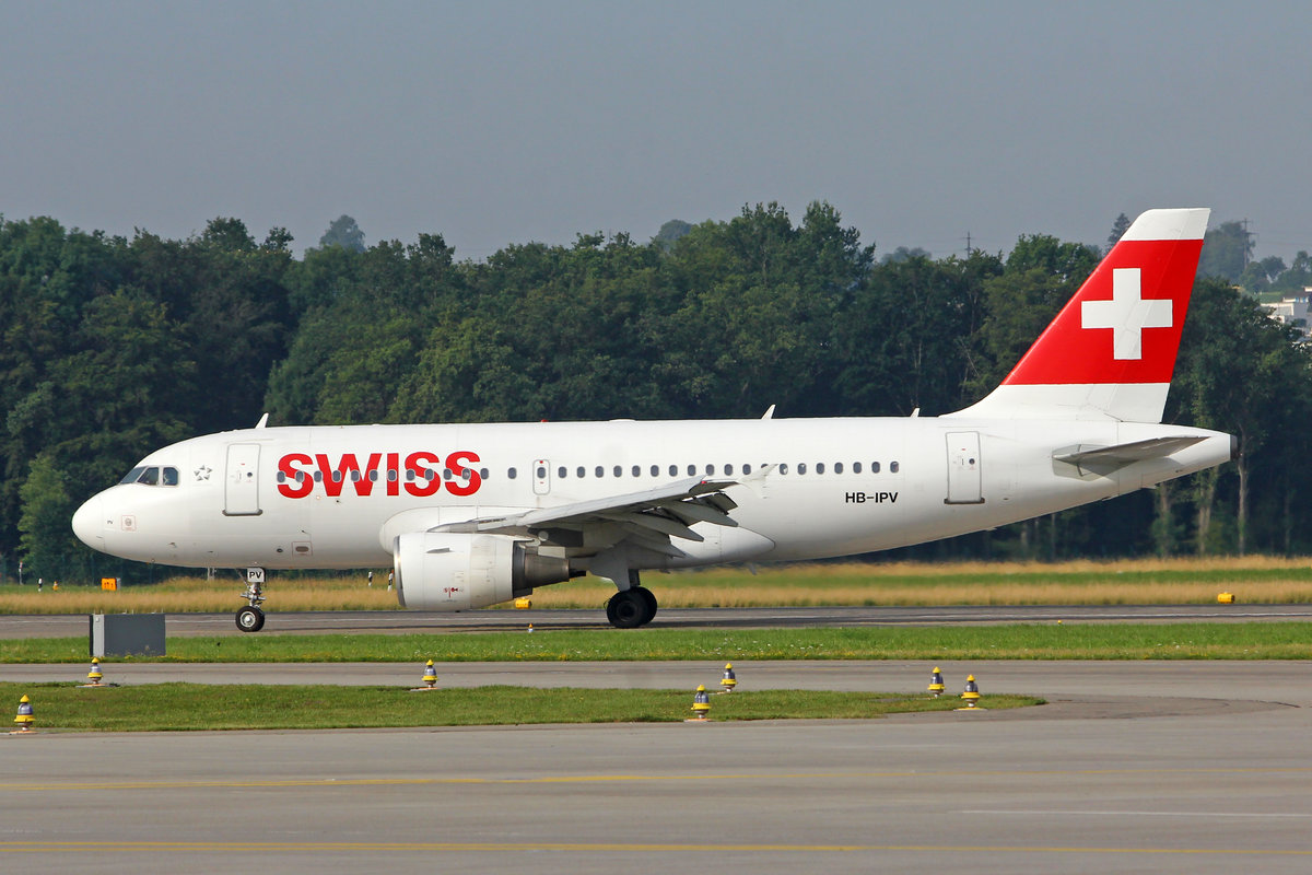 SWISS International Air Lines, HB-IPV, Airbus A319-112, msn: 578, 06.Juli 2019, ZRH Zürich, Switzerland.