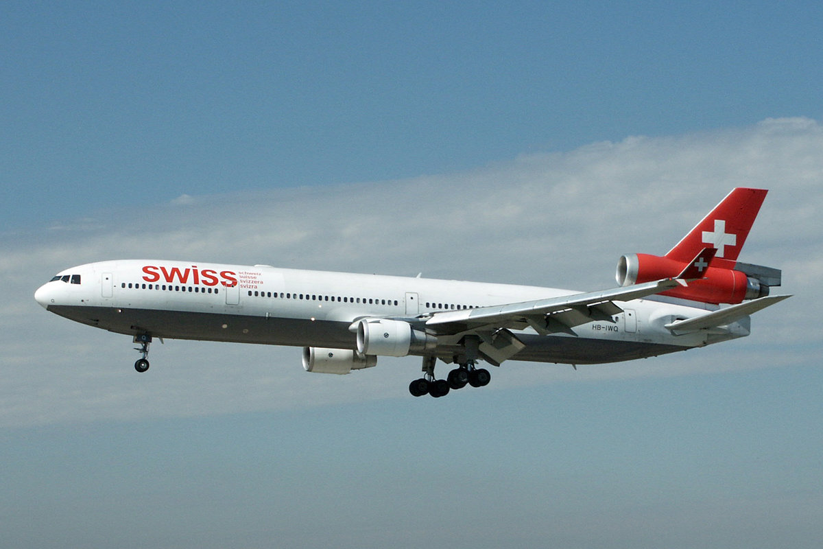SWISS International Air Lines, HB-IWQ, McDonnell Douglas MD-11, 30.Juli 2003, ZRH Zürich, Switzerland.