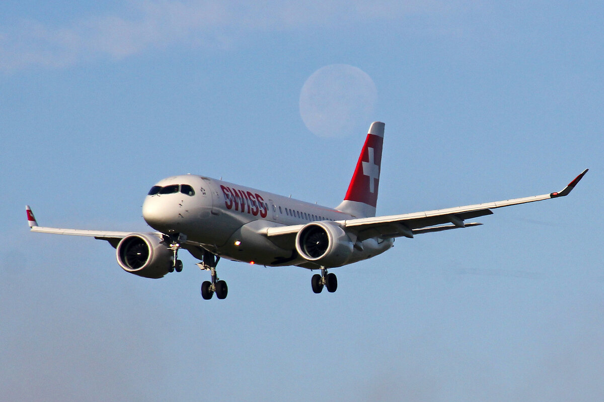 SWISS International Air Lines, HB-JBC, Bombardier CS-100, msn: 50012, 23.Oktober 2021, ZRH Zürich, Switzerland.