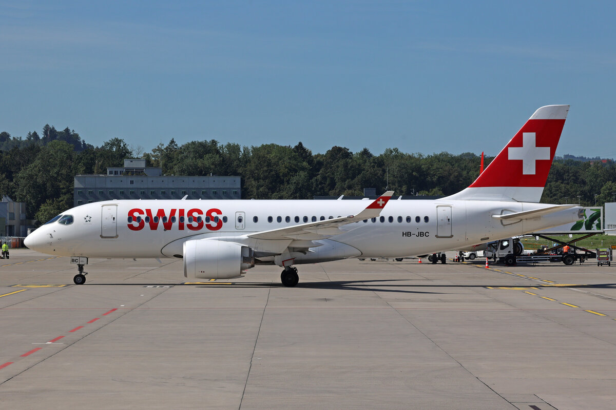 SWISS International Air Lines, HB-JBC, Bombardier CS-100, msn: 50012, 02.September 2023, ZRH Zürich, Switzerland.