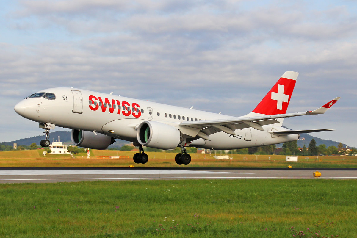 SWISS International Air Lines, HB-JBE, Bombardier CS-100, msn: 50014, 01.August 2019, ZRH Zürich, Switzerland.