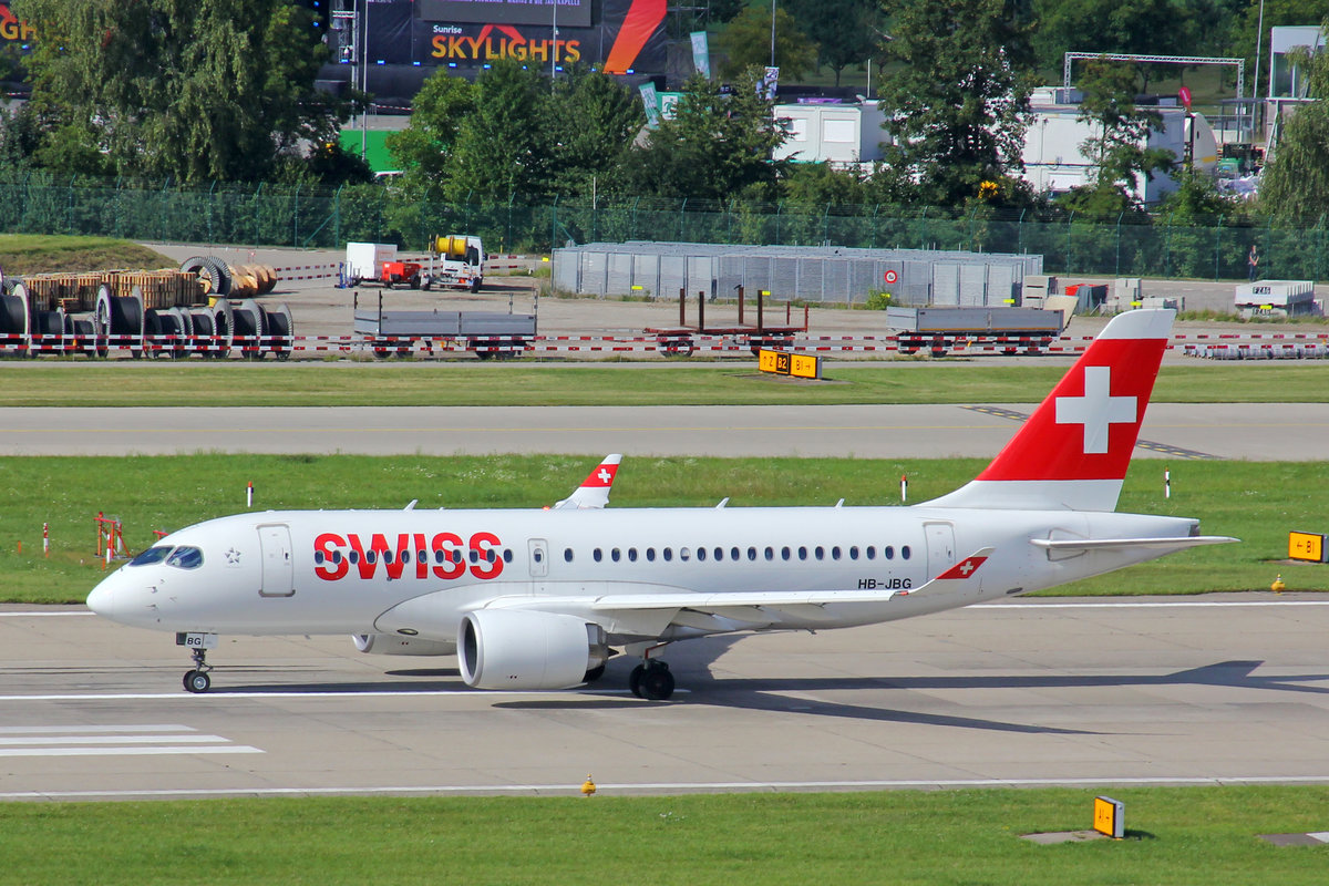 SWISS International Air Lines, HB-JBG, Bombardier CS-100, msn: 50016, 11.Juli 2020, ZRH Zürich, Switzerland.