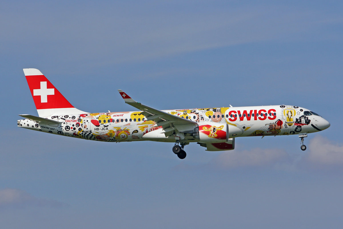 SWISS International Air Lines, HB-JCA, Bombardier CS-300, msn: 55010,  Fichtre 2017 , 15.Juni 2018, ZRH Zürich, Switzerland.