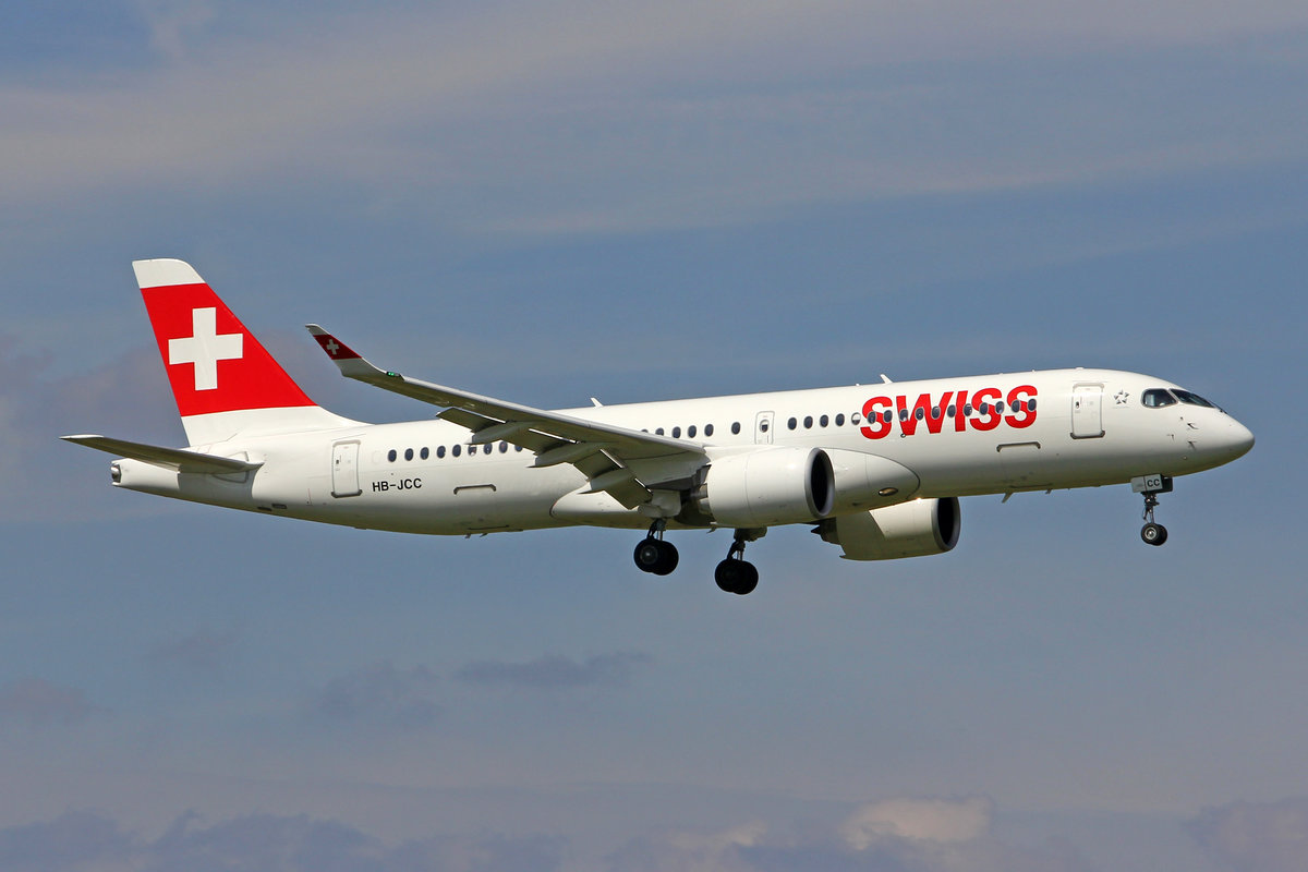 SWISS International Air Lines, HB-JCC, Bombardier CS-300, msn: 55012, 15.Juni 2018, ZRH Zürich, Switzerland.
