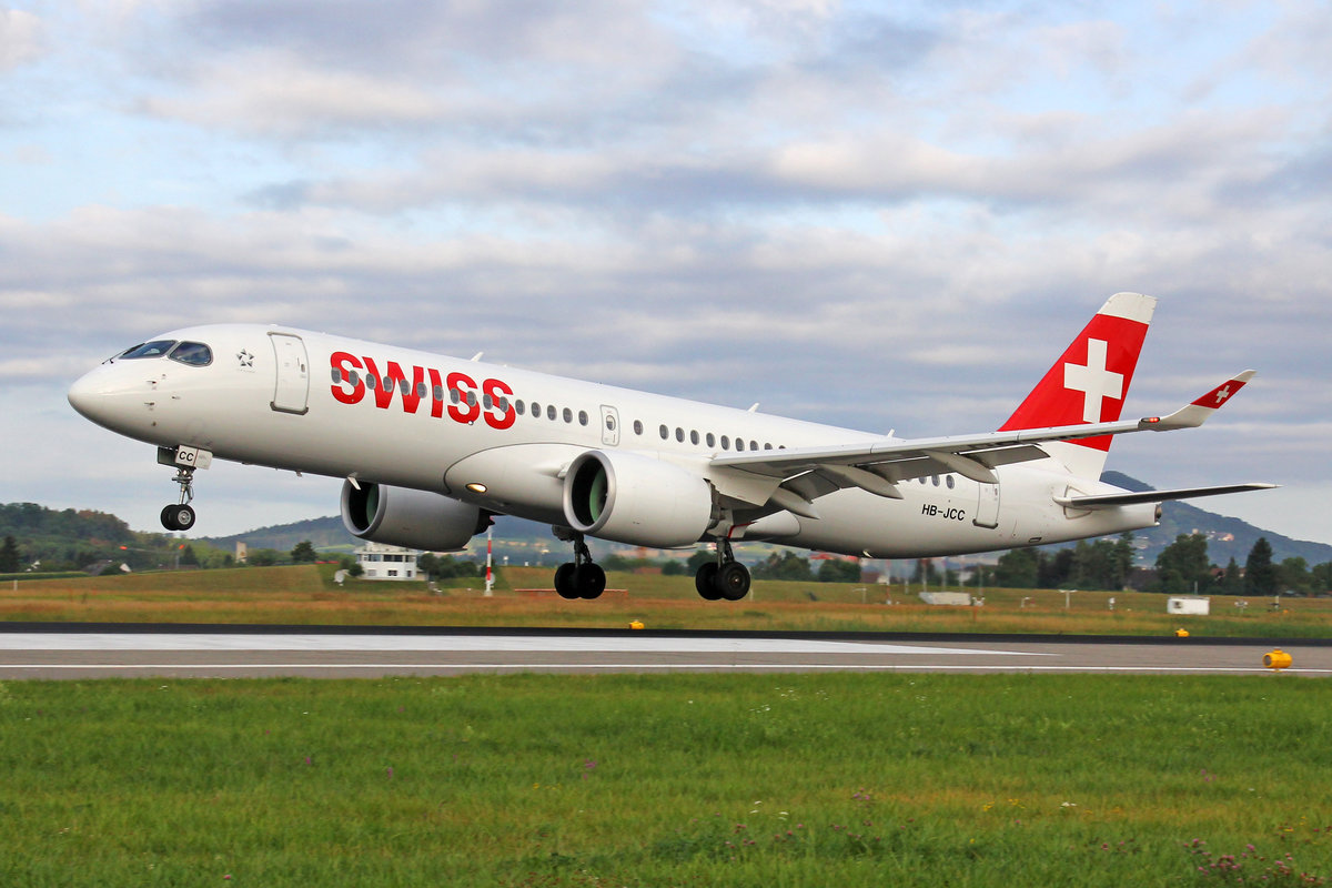SWISS International Air Lines, HB-JCC, Bombardier CS-300, msn: 55012, 01.August 2019, ZRH Zürich, Switzerland.