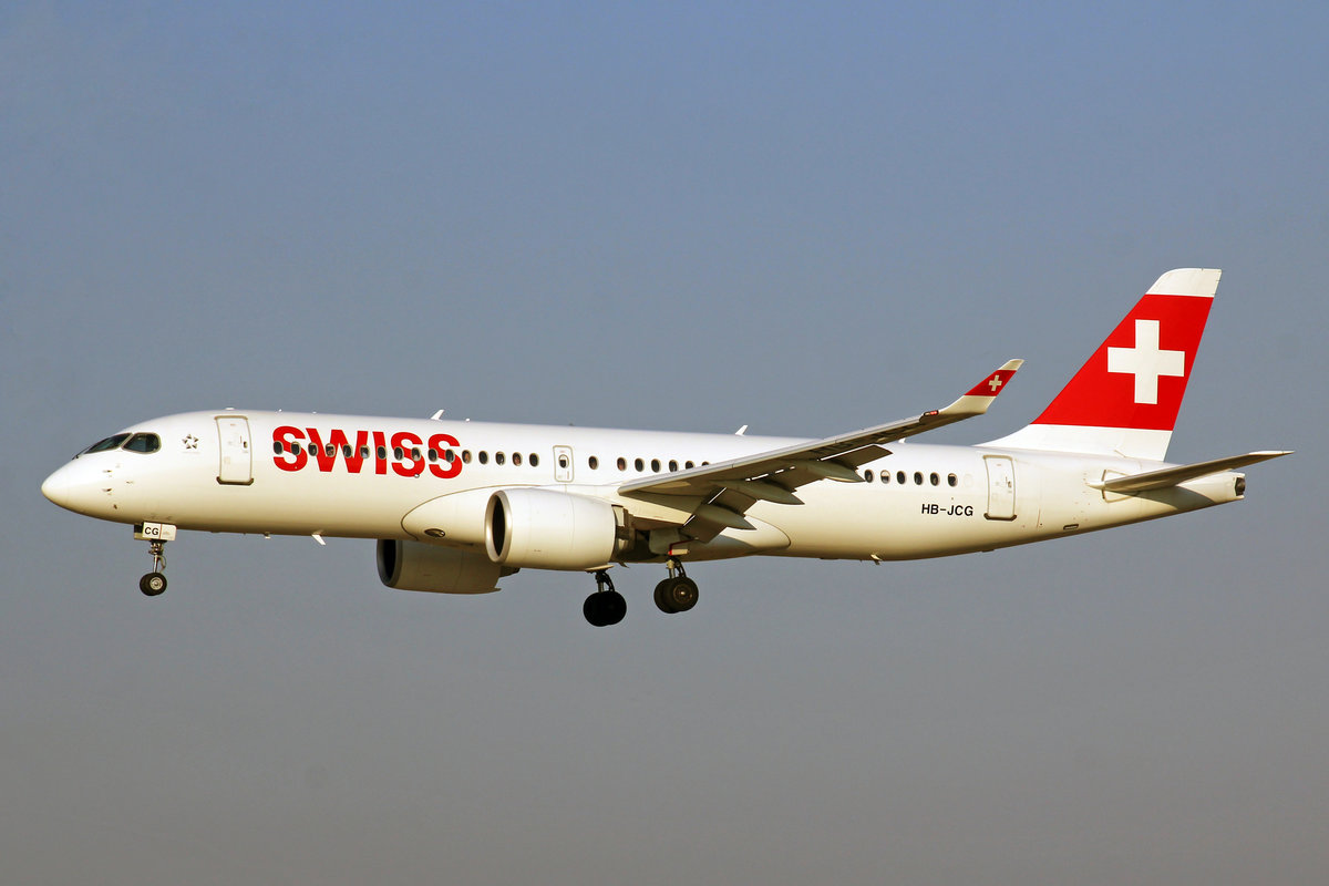 SWISS International Air Lines, HB-JCG, Bombardier CS-300, msn: 55020, 24.Juli 2019, ZRH Zürich, Switzerland.