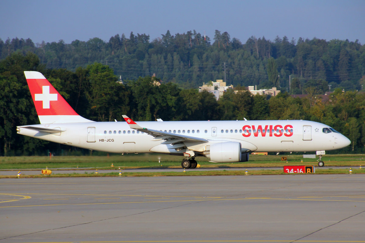 SWISS International Air Lines, HB-JCG, Bombardier CS-300, msn: 55020, 01.August 2020, ZRH Zürich, Switzerland.