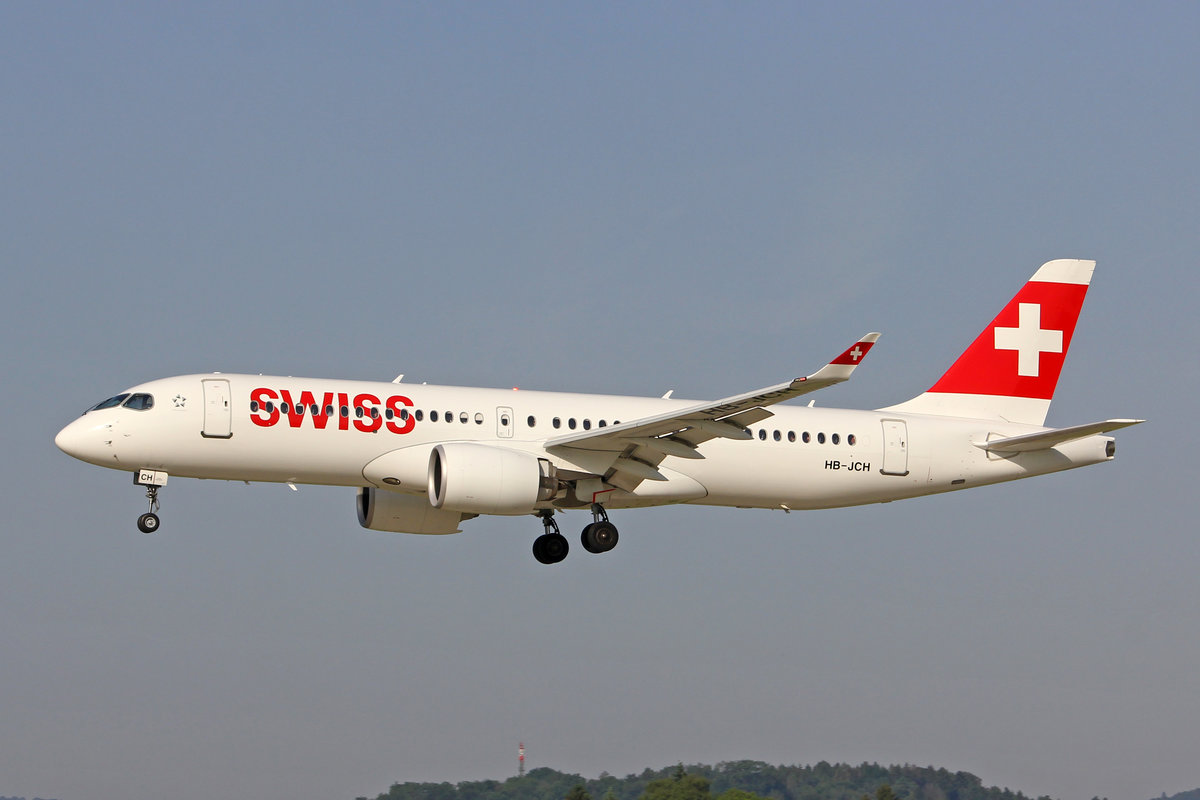 SWISS International Air Lines, HB-JCH, Bombardier CS-300, msn: 55021, 25.Juni 2019, ZRH Zürich, Switzerland.