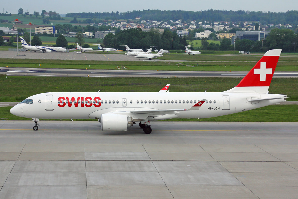SWISS International Air Lines, HB-JCN, Bombardier CS-300, msn: 55032, 25.Mai 2019, ZRH Zürich, Switzerland.