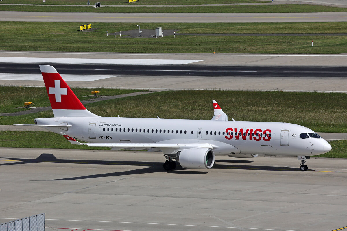 SWISS International Air Lines, HB-JCN, Bombardier CS-300, msn: 55032,  Nendaz , 25.Mai 2026, ZRH Z�rich, Switzerland.