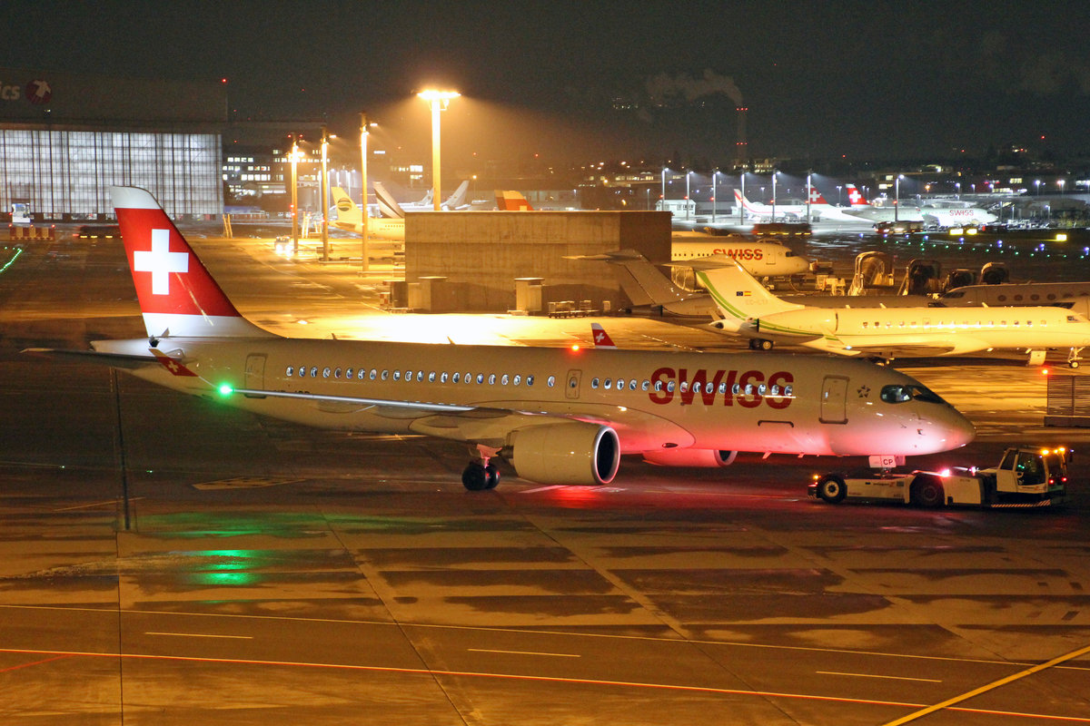 Swiss International Air Lines, HB-JCP, Airbus A220-371, msn: 55036, 24.Januar 2019, ZRH Zürich, Switzerland.
