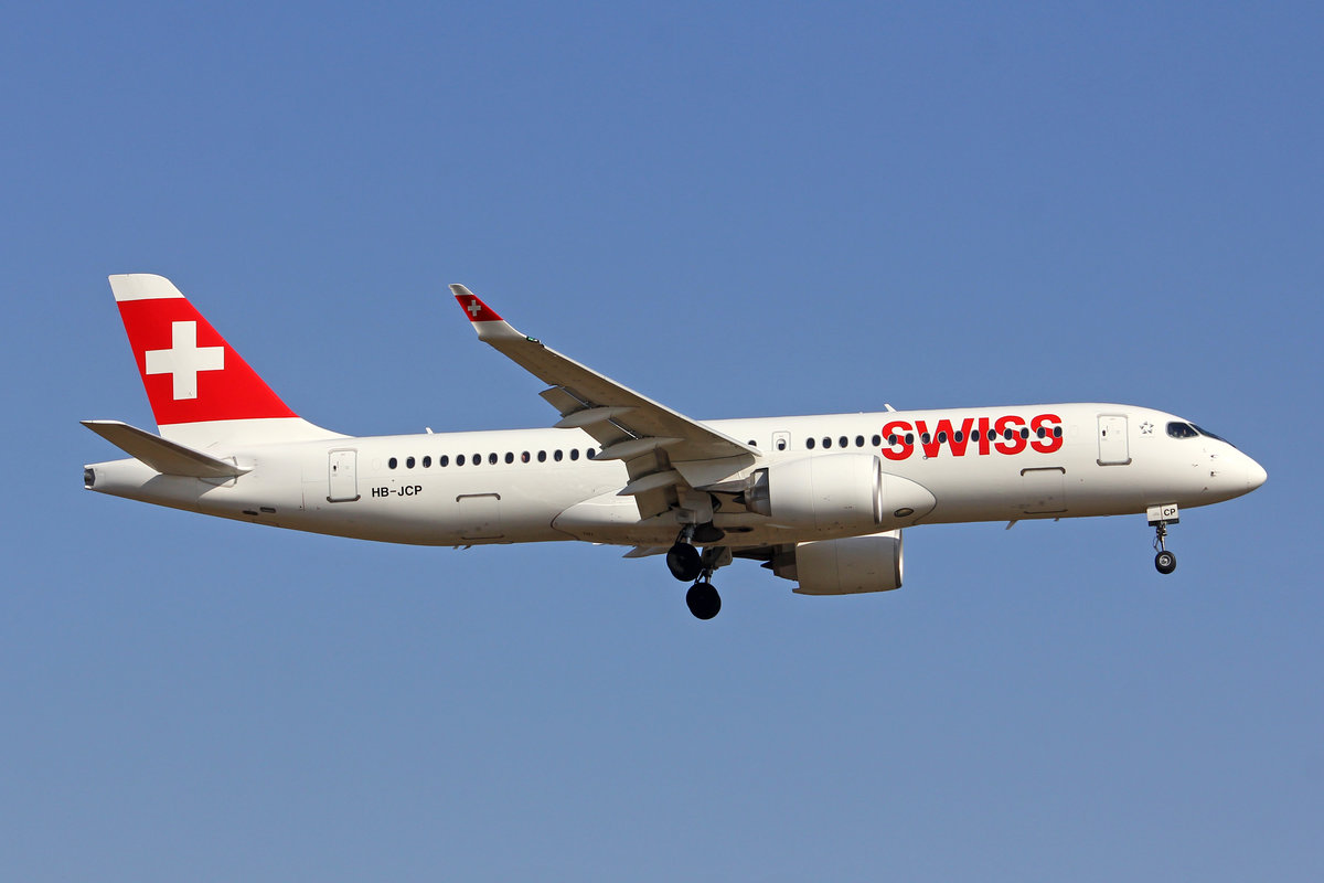 Swiss International Air Lines, HB-JCP, Airbus A220-371, msn: 55036, 21.Februar 2019, ZRH Zürich, Switzerland.