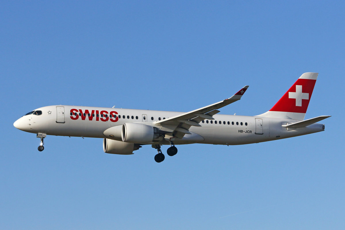SWISS International Air Lines, HB-JCR, Airbus A220-371, msn: 55044, 22.Februar 2020, ZRH Zürich, Switzerland.