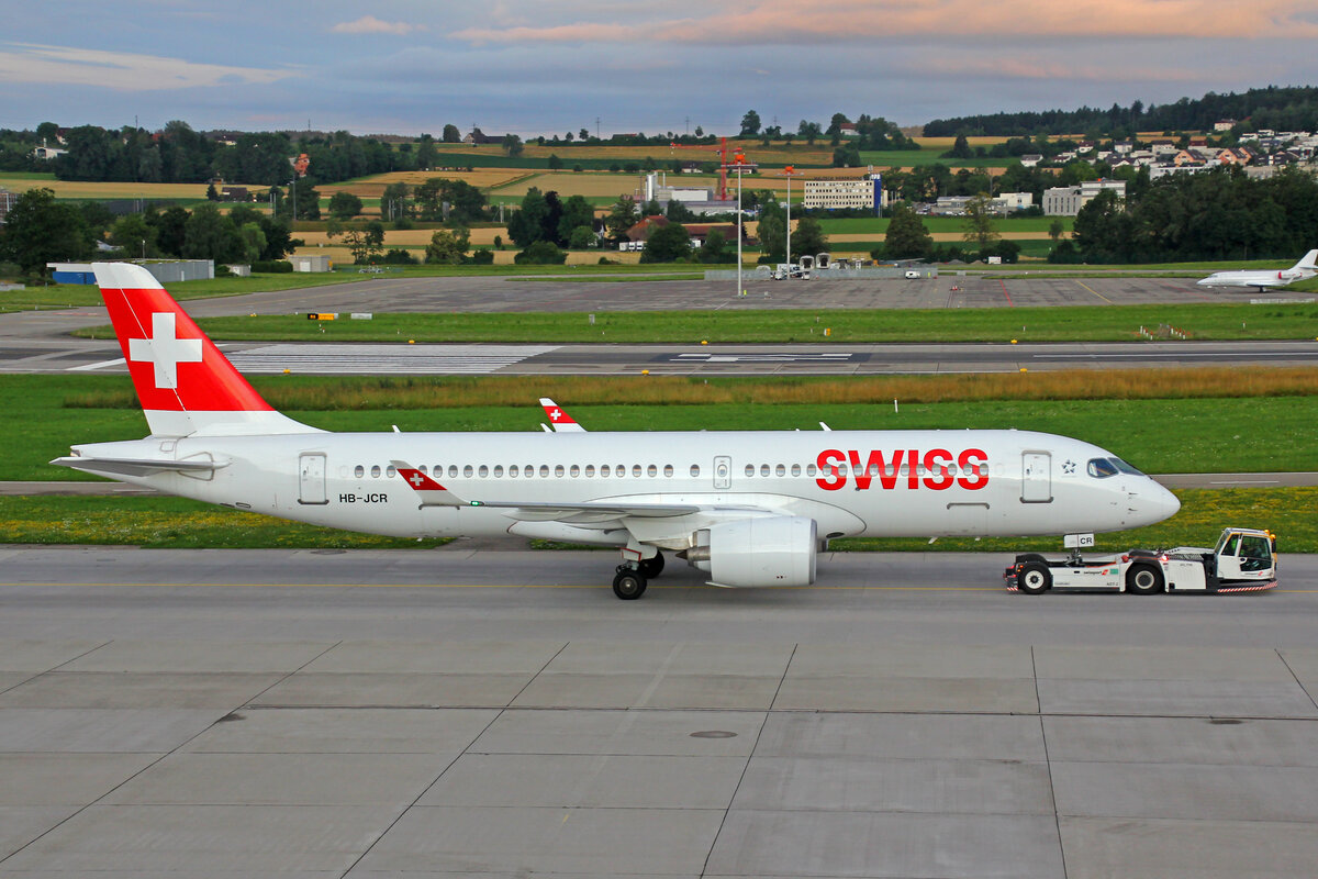 SWISS International Air Lines, HB-JCR, Airbus A220-371, msn: 55044, 11.Juli 2021, ZRH Zürich, Switzerland.