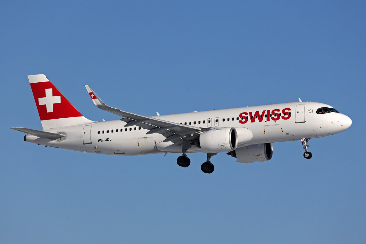 SWISS International Air Lines, HB-JDJ, Airbus A320-271N, msn: 12470,  Grenchen , 04.Januar 2026, ZRH Zürich, Switzerland.