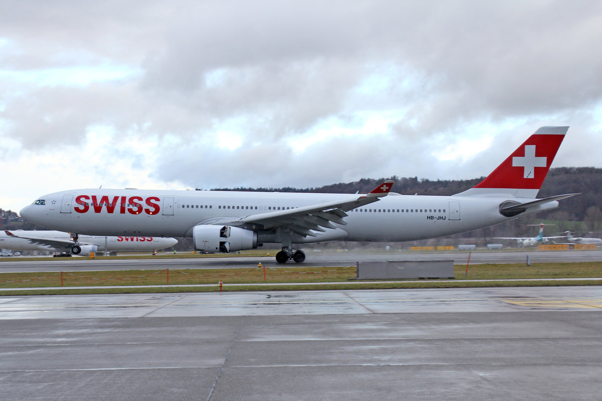 SWISS International Air Lines, HB-JHJ, Airbus A330-343X,  Appenzell , 21.Januar 2018, ZRH Zürich, Switzerland.