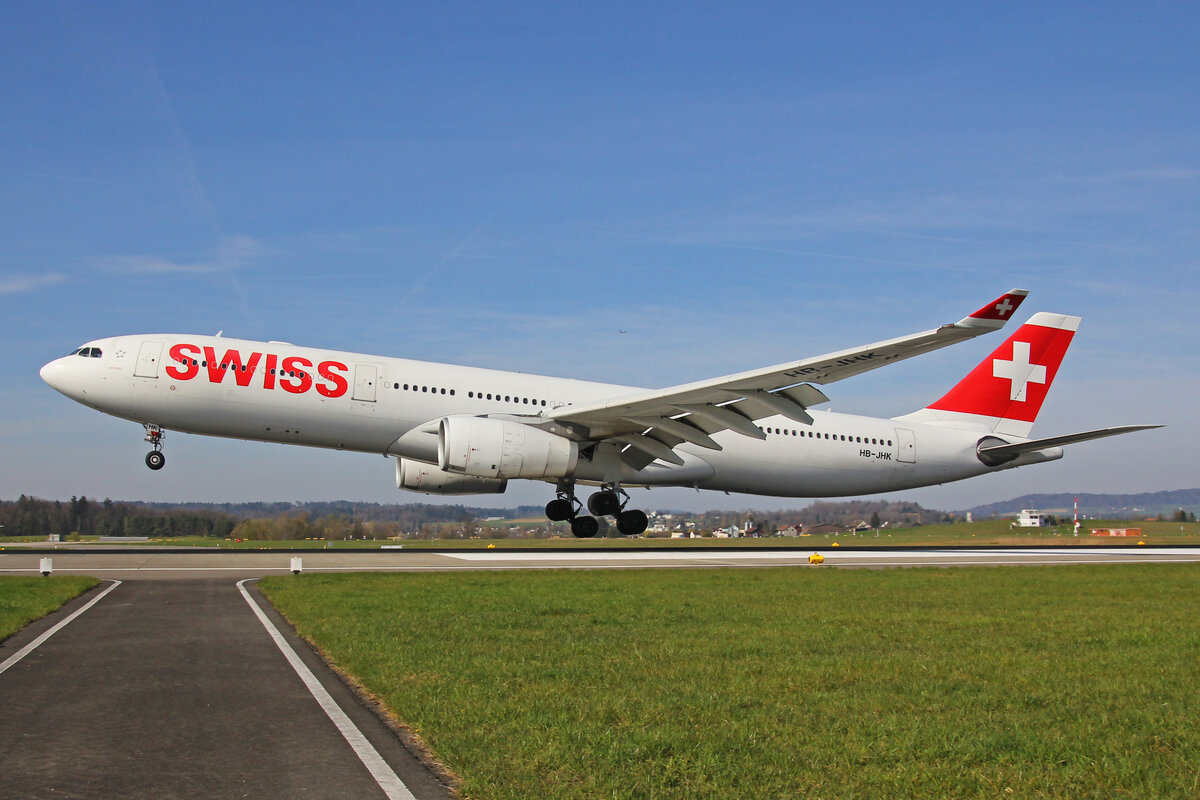 SWISS International Air Lines, HB-JHK, Airbus A330-343X, msn: 1276,  Herisau , 10.April 2023, ZRH Zürich, Switzerland.