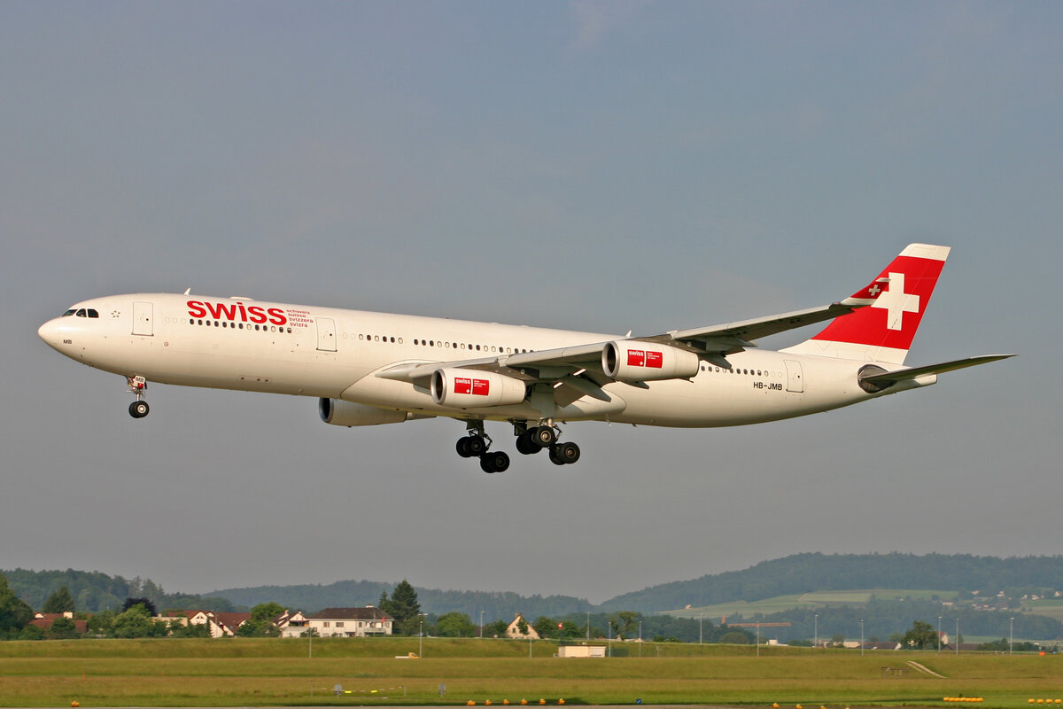 SWISS International Air Lines, HB-JMB, Airbus A340-313X, msn: 545,  Zürich , 09.Juni 2008, ZRH Zürich, Switzerland.