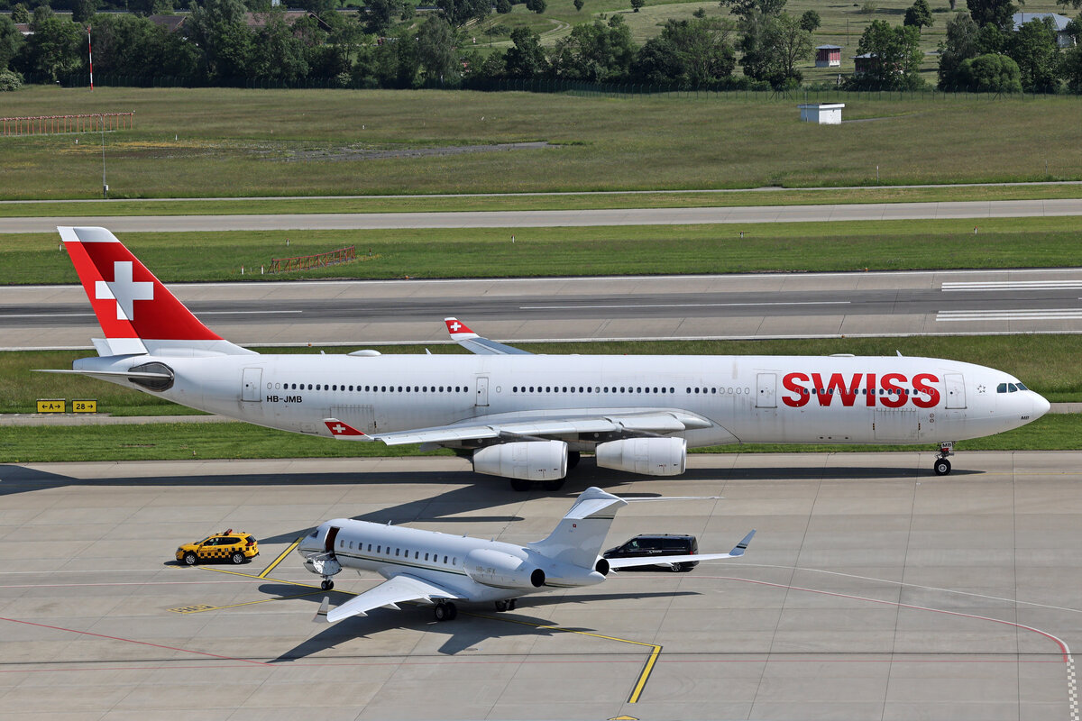 SWISS International Air Lines, HB-JMB, Airbus A340-313X, msn: 545,  Zürich , 29.Mai 2023, ZRH Zürich, Switzerland.