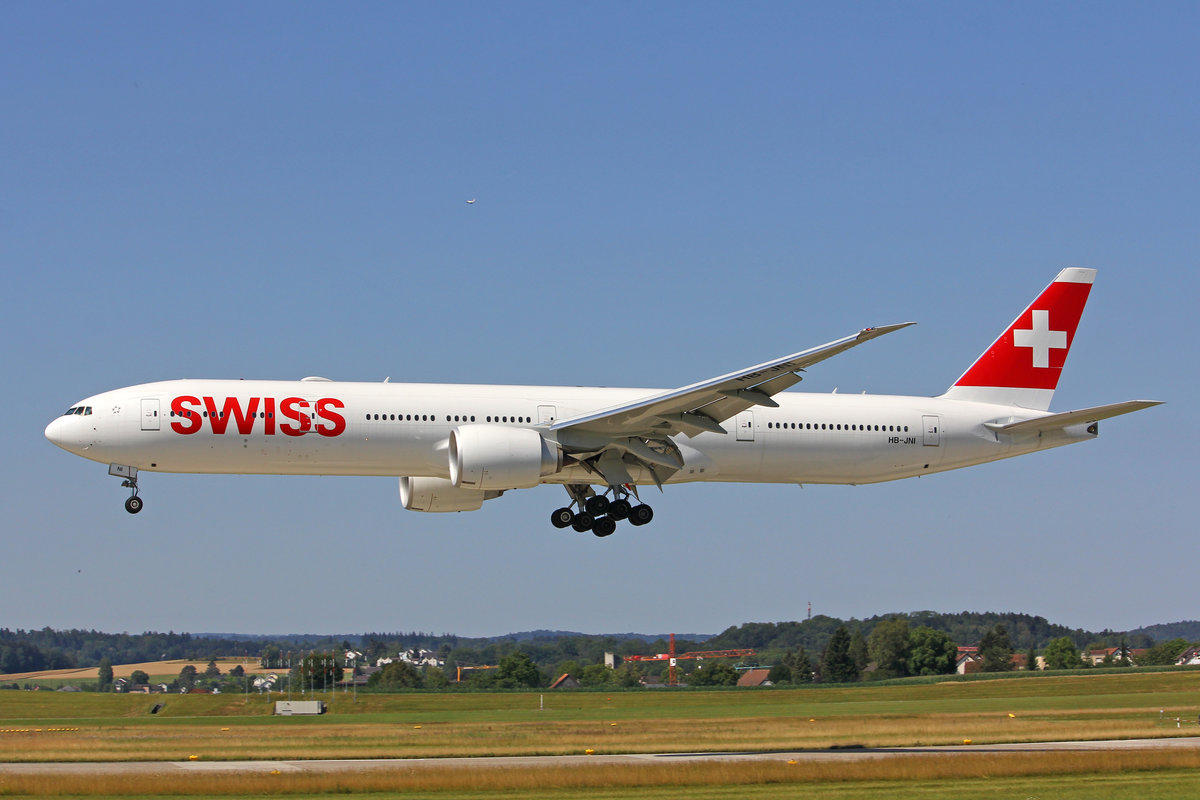 SWISS International Air Lines, HBJNI, Boeing 7773DEER, msn 62754/1540, 15.Juni 2018, ZRH