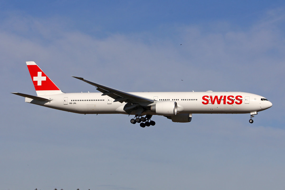 SWISS International Air Lines, HB-JNL, Boeing 777-3DEER, msn: 66092 /1636, 22.Februar 2020, ZRH Zürich, Switzerland.
