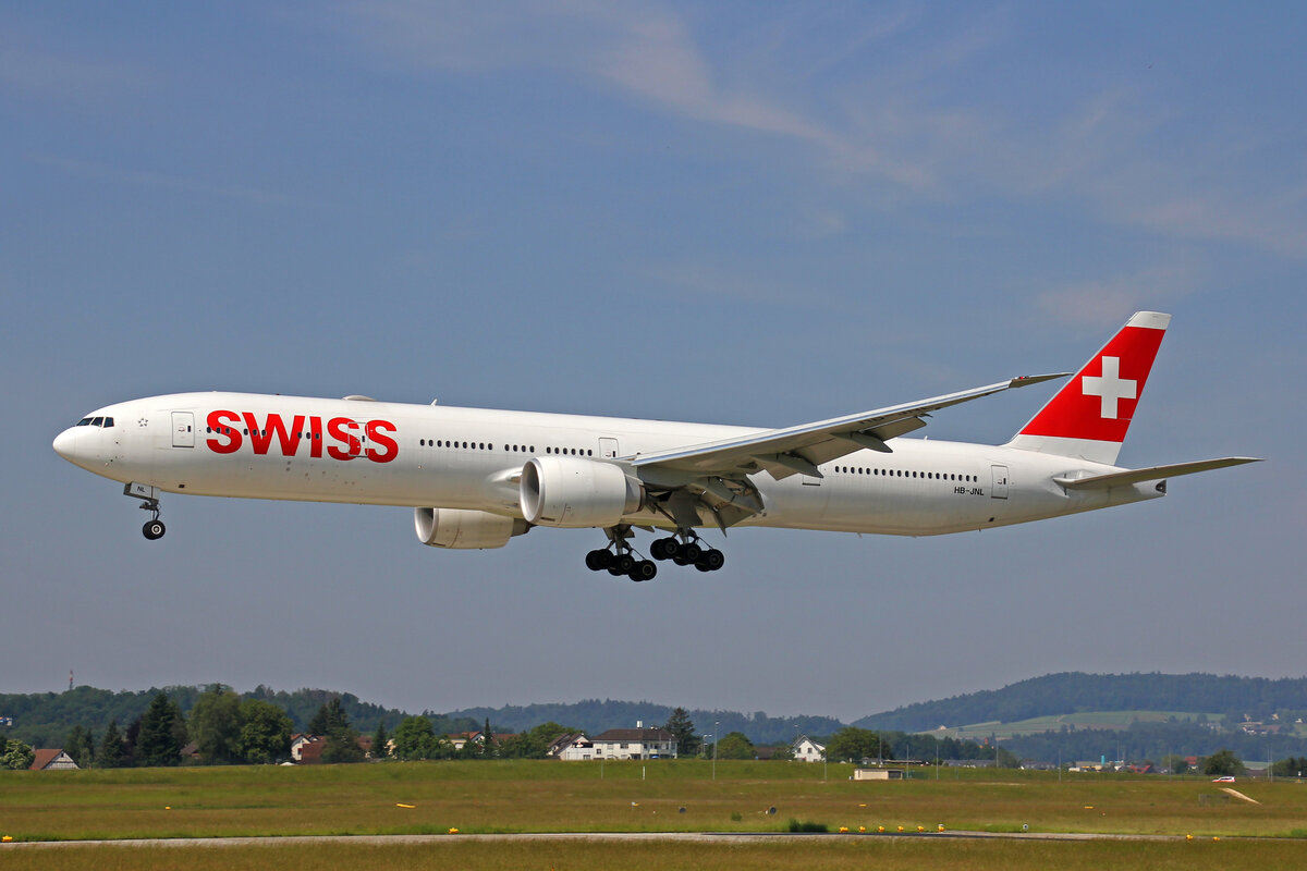 SWISS International Air Lines, HB-JNL, Boeing 777-3DEER, msn: 66092 /1636, 12.Juni 2021, ZRH Zürich, Switzerland.