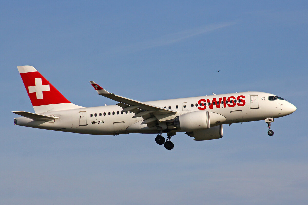 SWISS Internationall Air Lines, HB-JBB, Bombardier CS-100, msn: 50011,  Canton de Genève , 01.Januar 2023, ZRH Zürich, Switzerland.